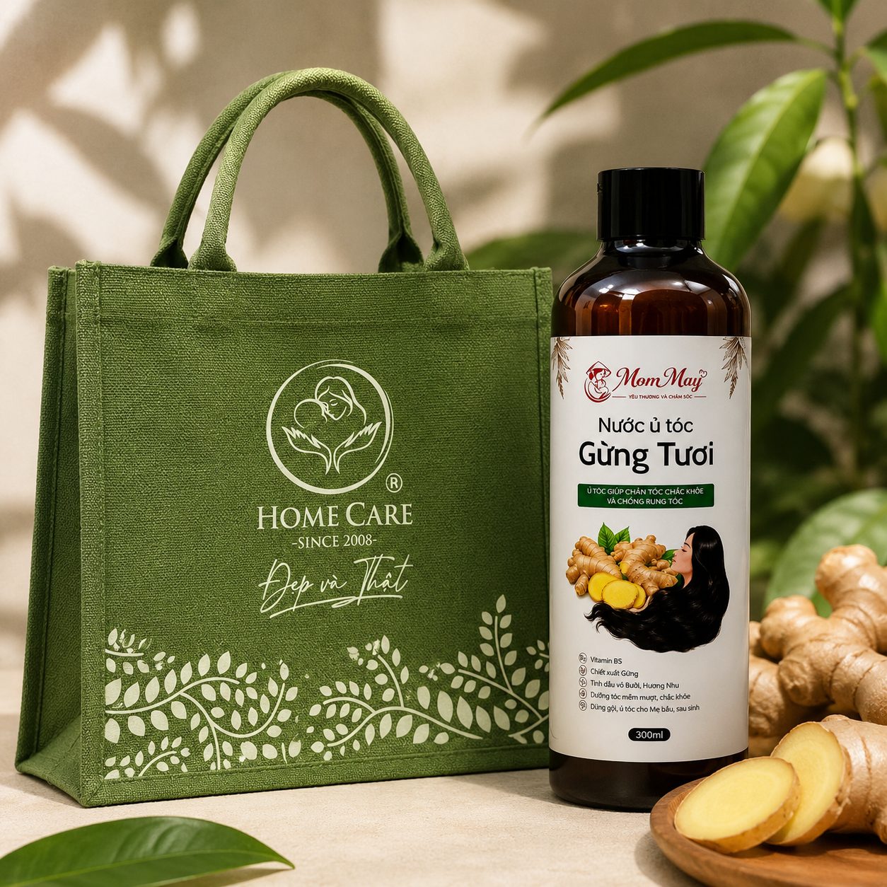 Nước Ủ Tóc Phục Hồi Gừng Tươi Home Care (300ml) - Giảm Rụng Tóc