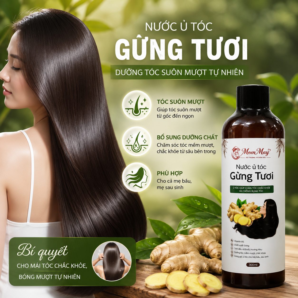 Nước Ủ Tóc Phục Hồi Gừng Tươi Home Care (300ml) - Giảm Rụng Tóc